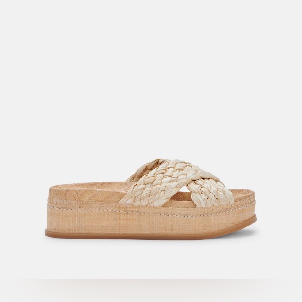 Dolce Vita Cream Platform Sandals
